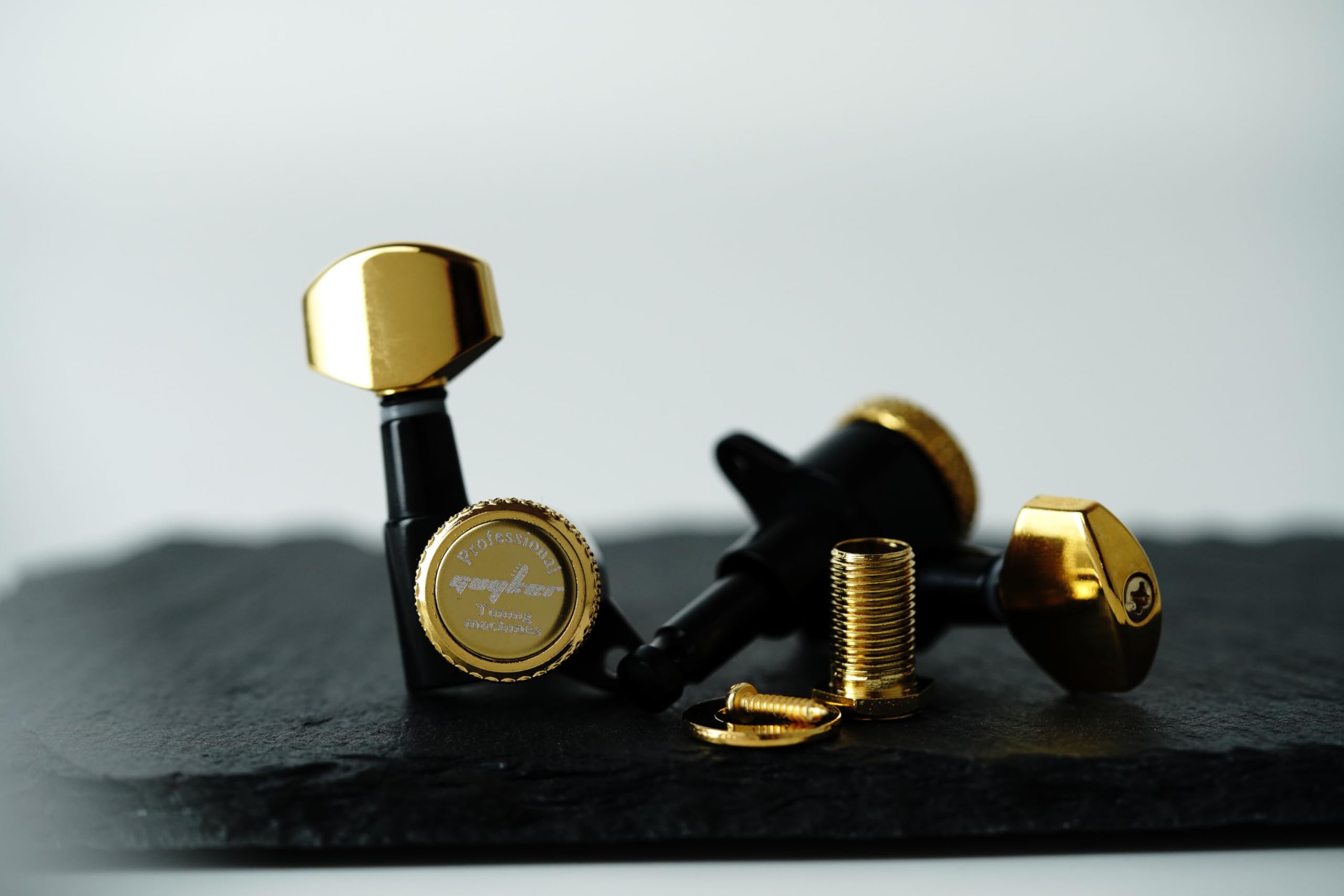 Guyker Guitar Locking Tuners (3L + 3R) - 1:18 Lock String Tuning Key Pegs Machine Head Replacement for ST TL SG LP Style Electri